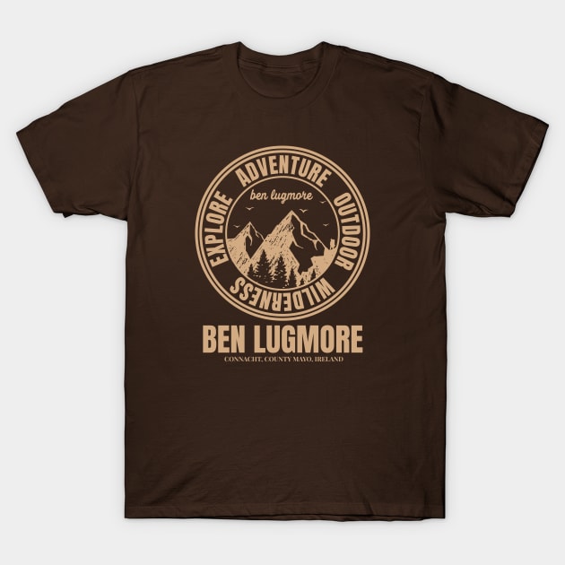 Mountain Hike In Ben Lugmore Ireland, Hiker’s HikingTrails T-Shirt by Eire